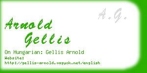 arnold gellis business card